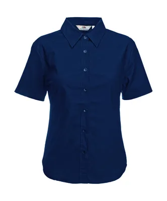 Produktbild von Fruit of the Loom Damen Business Oberteil Bluse T-Shirt kurzarm, Größe:XS, Farbe:Navy Blau