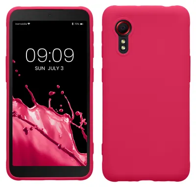 Produktbild von kwmobile Handyhülle für Samsung Galaxy Xcover 5 Hülle - TPU Case - Kabelloses Laden - Schutzhülle Cover in Neon Pink