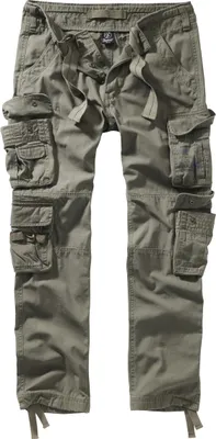 Produktbild von Brandit Cargohose Herren Pure Vintage Trouser Slim oliv Basics 100% Baumwolle 3XL