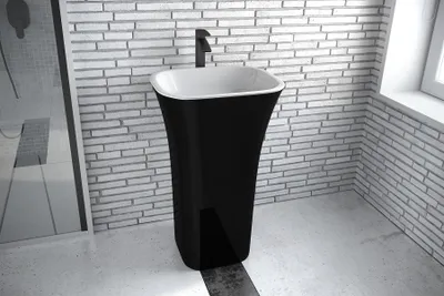 Produktbild von Modernes Design Waschbecken Acryl Stand Bad Freistehender Waschtisch Badezimmer
