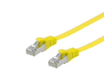 Produktbild von Equip Cat.6A U/FTP Flat Patchkabel, 5m, Gelb