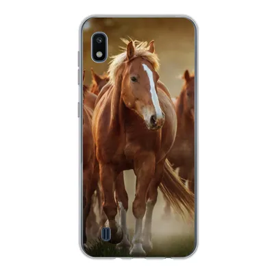 Produktbild von MuchoWow® Handyhülle Schutzhülle Hülle für Samsung Galaxy A10 Pferde - Licht - Natur Silikon Softcase Handy Hülle - Schutzhülle