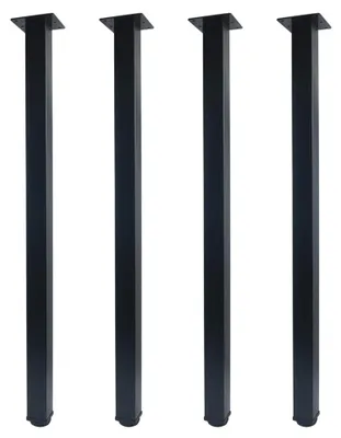 Verstellbare Metall-Tischbeine, 4er-Set, 80 cm, Schwarz