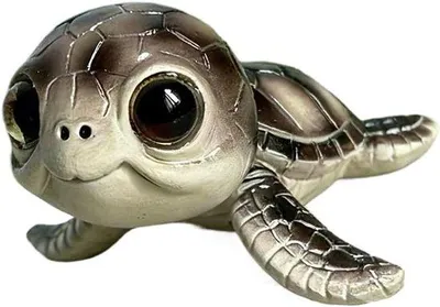 Produktbild von Gartenbild Schildkröte - Miniaturstatue - Gartendekoration - Realistische Details - 9,5 x 9,2 x 6 cm - Grau