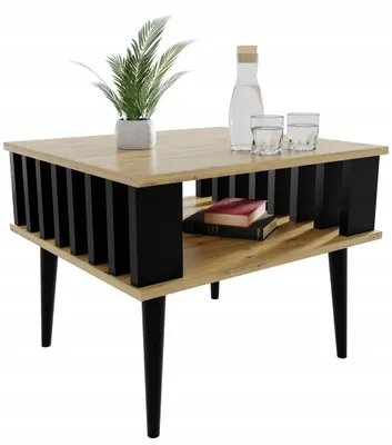 Produktbild von Couchtisch Lamellen Fürs Wohnzimmer Eiche ARTISAN Ablage