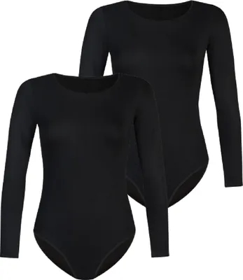Produktbild von Teyli 2er Pack: Langärmeliger Viskose-Bodysuit Longy Female 2404-2 schwarz S