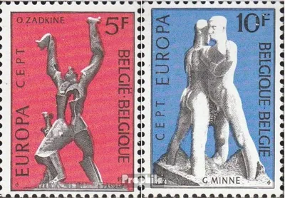 Produktbild von Briefmarken Belgien 1974 Mi 1766-1767 (kompl.Ausg.) postfrisch Skulpturen