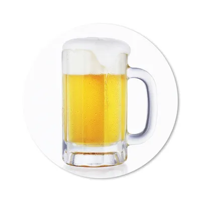Produktbild von MuchoWow® Mauspad Mousepad Krug mit Bier auf weißem Hintergrund 30x30 cm - Mousepads - Maus Mat - Pad - Mausunterlage - Tischunterlage - Schreibtischmatten