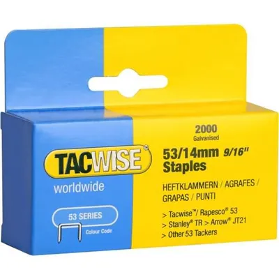 Produktbild von TACWISE Heftklammern 53/14 mm verzinkt 2.000 Stück
