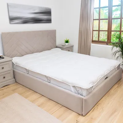 Produktbild von Matratzenschoner 200x220 cm, gesteppt, 4 Eckgummis, atmungsaktiv, für Bett