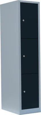 Produktbild von Schließfachschrank Wertfachschrank Fächerschrank Spind 3 Fächer Anthrazit 523318