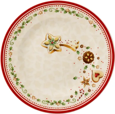 Obrázek produktu pro Villeroy & Boch Winter Bakery Delight snídaňový talíř shooting star 21,5 cm, barva:bílá/červená
