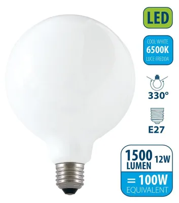 Produktbild von VELAMP OPAL FILAMENT Glühbirne 12W Globe, E27, 6500K