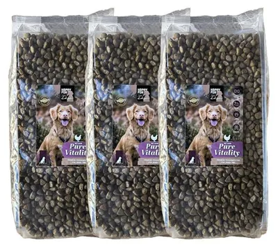 Produktbild von HAPPY FOR Dogs PURE VITALITY Premium Hundetrockenfutter Adult Geflügel 3 x 3 kg