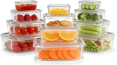 Immagine prodotto di Set da 12 contenitori ermetici DigiRigi®, con coperchi – plastica senza BPA, 3 contenitori da 1600 ml / 3 contenitori da 1000 ml / 3 contenitori da 500 ml / 3 contenitori da 250 ml, 100% a prova di perdite, adatti al congelamento fino a -25°C, adatti al microonde senza coperchio fino a 110°C, lavabili in lavastoviglie
