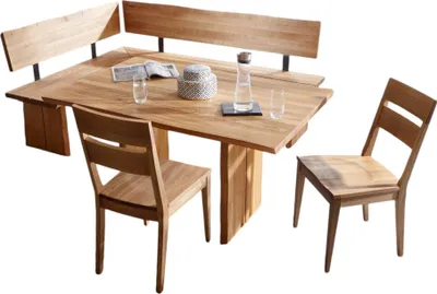 Produktbild von Eckbankgruppe Massivholz Daliunda Tischgruppe massiv Holz Wildeiche 12023