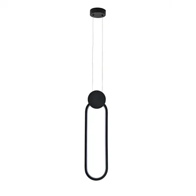 Zdjęcie produktu dla Lampa wisząca ALWAYS LED 12W 700lm 4000K IP20 czarna – nowoczesna lampa sufitowa HOROZ do salonu i jadalni