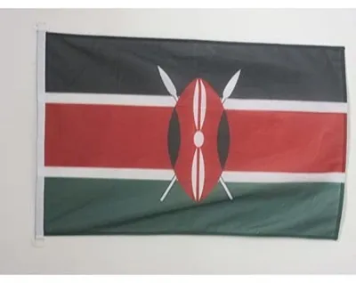Bootflagge Kenia 45x30 cm, Polyester, mit Ringen