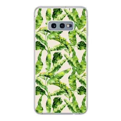 Produktbild von MuchoWow® Handyhülle Schutzhülle Hülle für Samsung Galaxy S10e Palmenblatt - Muster - Tropisch Silikon Softcase Handy Hülle - Handy