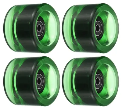 Productafbeelding van Langboardwielen met ABEC-9 lagers, PU, groen, 78A, 70x51mm, set van 4