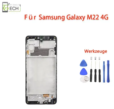 Produktbild von Für Samsung Galaxy M22 2021 M225 LCD Display mit Rahmen Bildschirm