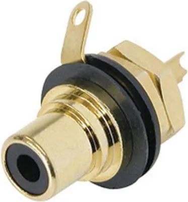 Immagine prodotto di Rean - Presa fono (Rca) - Contatti placcati oro - Nero