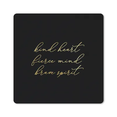 Produktbild von MuchoWow® Mauspad Mousepad Zitate - Sprichwörter - Gold - Schwarz 30x30 cm - Mousepads - Maus Mat - Pad - Mausunterlage - Gaming
