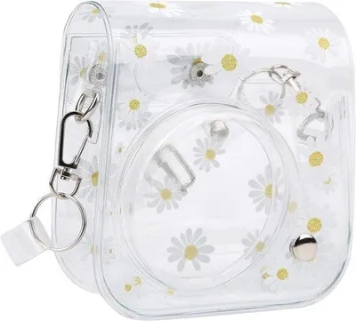 Zdjęcie produktu dla Etui na aparat natychmiastowy typu mini, przezroczyste, noszone na ramieniu, z osłoną obiektywu