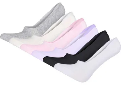 Produktbild von 6 Paar Damen Füßlinge Ballerina Unsichtbare Sneaker Sport Socken mit Rutschfest Silikon, 6 Paar, Mix/39-42