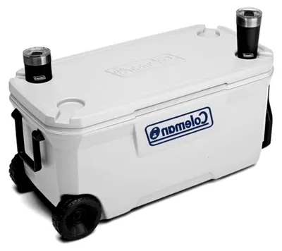 Produktbild von Marine Kühlbox 92x42x44 cm (LxBxH) mit 5 Tage Kühlleistung, als Sitz nutzbar, Deckel mit 4 Getränkehaltern