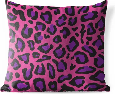 Produktbild von MuchoWow® Outdoor Kissen - Pantherdruck - Rosa - Lila - 60x60 cm - Wetterfest - Lounge Kissen - Dekoration - Schlaf Kissen