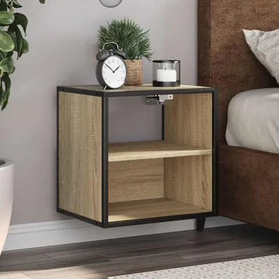 Immagine prodotto di vidaXL Comodino a parete rovere Sonoma 40x31x39,5 cm