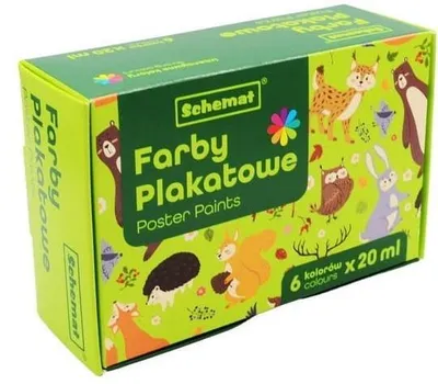 Zdjęcie produktu dla Farby plakatowe 20ml 6 kolorów