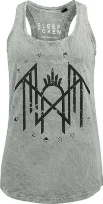 Produktbild von Sleep Token Top Damen Circle Logo grau Band-Merch, Bands 100% Baumwolle L