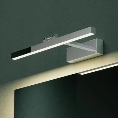 Produktbild von Mai & Mai Spiegelleuchte 40cm LED Badlampe | Spiegellampe, 4000K Badezimmer Lampe | 180° Drehbar Chrom 9W Strahlenschön