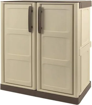 Immagine prodotto di Dmora Armadio da Esterno Acira 39x70x85.5h cm Beige, 2 Ante Resistente ai Raggi uv, Impermeabile  Italy