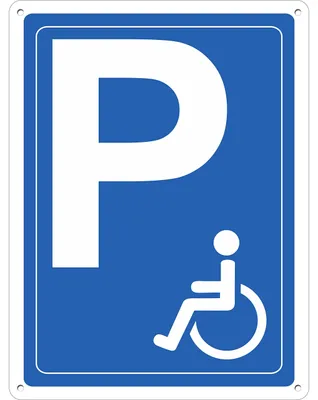 Behindertenparkplatz-Schild, Alu-Verbund 3 mm, 30x40 cm