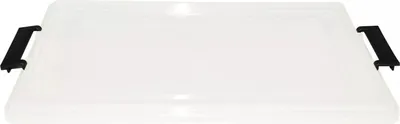 Produktbild von Deckel Kunststoff, transparent, mit Klammern, Länge: 600 mm, Breite: 400 mm