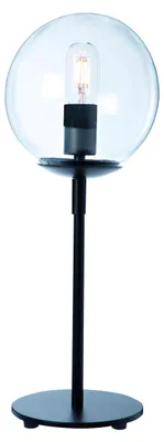 Stehleuchte Metall/Glas, 15 W, schwarz, ø 19 x H 52 cm