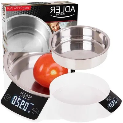 Obrázek produktu pro Kuchyňská váha - Digitální váha - Přesné vážení - S nerezovou miskou - Kapacita 5 kg - Bílá barva