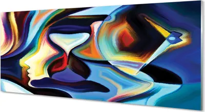 Produktbild von Glasbilder 125x50 Wandkunst Die Bildfarben