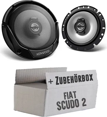 Produktbild von Lautsprecher Boxen Kenwood KFC-S1766 - 16,5cm 2-Wege Koaxialsystem Auto Einbausatz - Einbauset passend für Fiat Scudo 2 Front - justSOUND