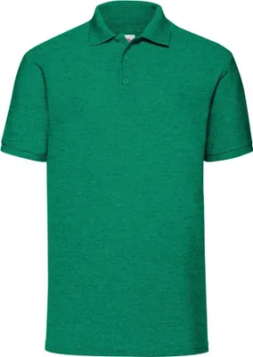 Produktbild von Fruit Of The Loom 65/35 Herren Piqué Polo-Shirt, Kurzarm BC388 (3XL) (Grün meliert)