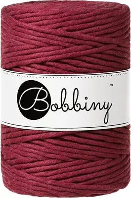 Image de Bobbins Macrame Cord 5 mm 100 m Wine Red Cord