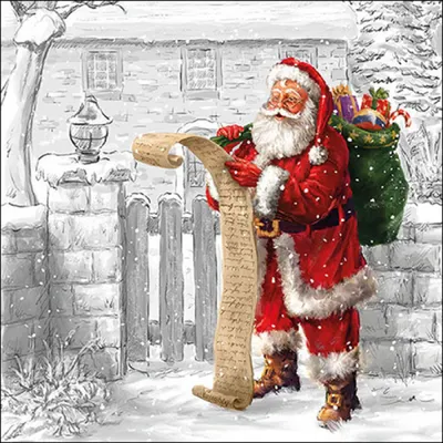 Hochwertige Papierservietten mit Weihnachtsmotiv