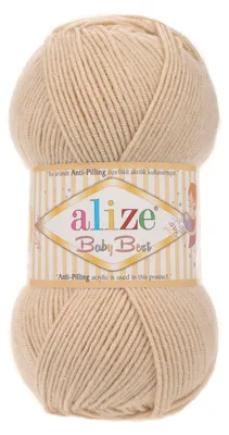 100g Strickgarn ALIZE Baby Best 310 hellbeige Babywolle
