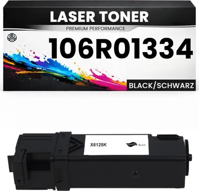 Produktbild von Toner kits kompatibel für Xerox 106R01334 Phaser 6125/6125N in Schwarz