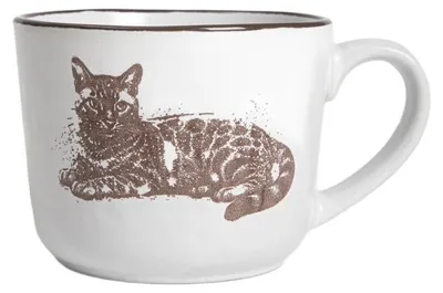 Produktbild von HOMLA BONTI-Becher mit Bengalkatze, 0,4 l