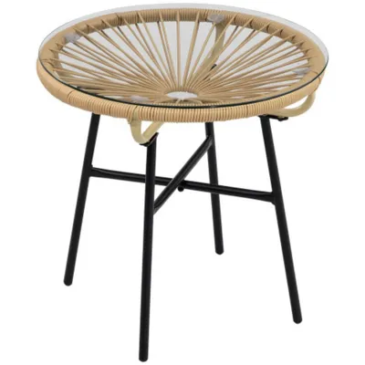 Produktbild von Bistrotisch, Runder Gartentisch,Beistelltisch, für Terrasse, Balkon 50 x 50 x 50 cm