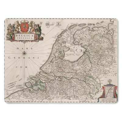 Produktbild von MuchoWow® Mauspad Mousepad Alte Karte der Niederlande und Belgiens 40x30 cm - Mousepads - Maus Mat - Pad - Mausunterlage - Anti Rutsch